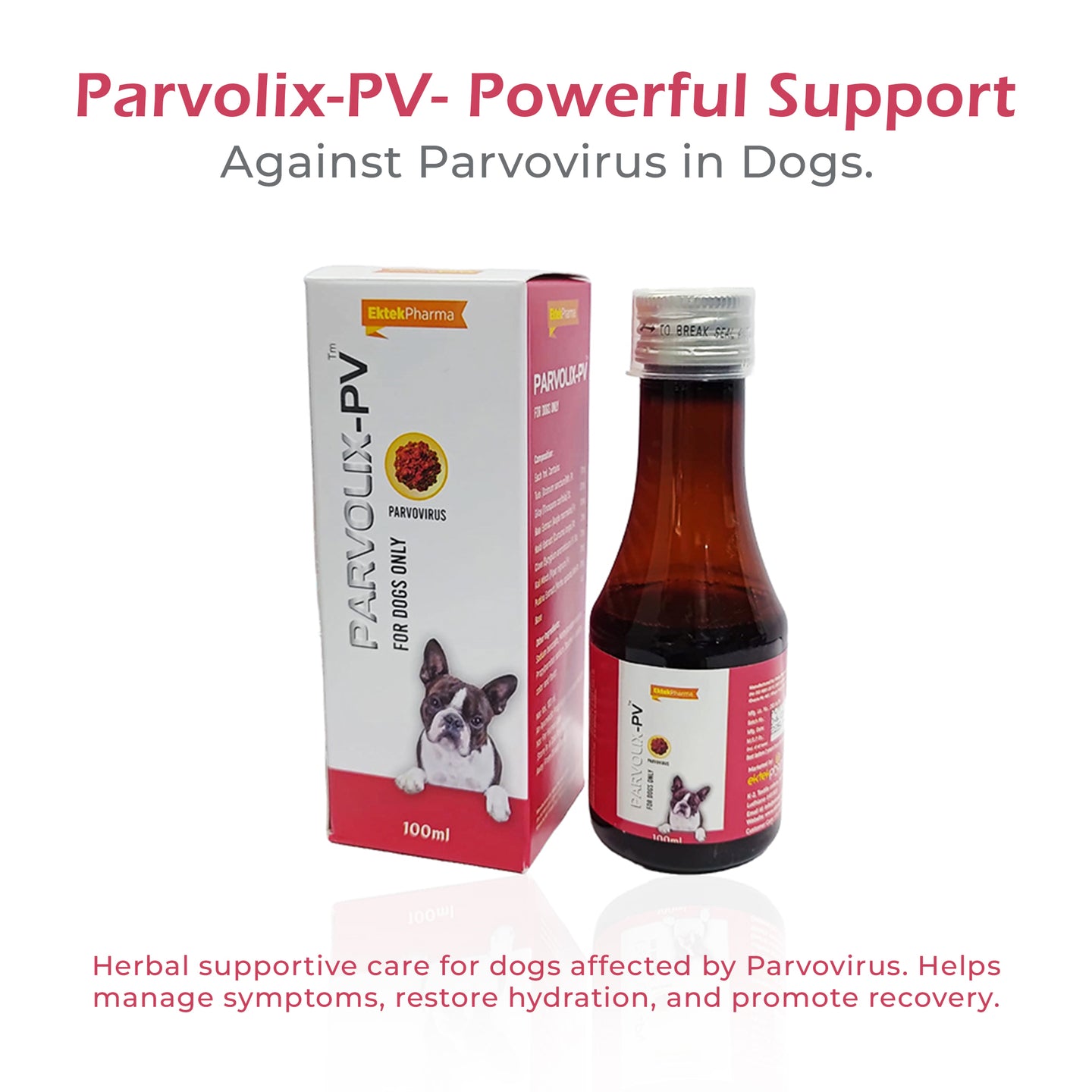 Parvolix-PV Drops -100ml ( For Treatment of Parvo Virus Disease) for Dogs